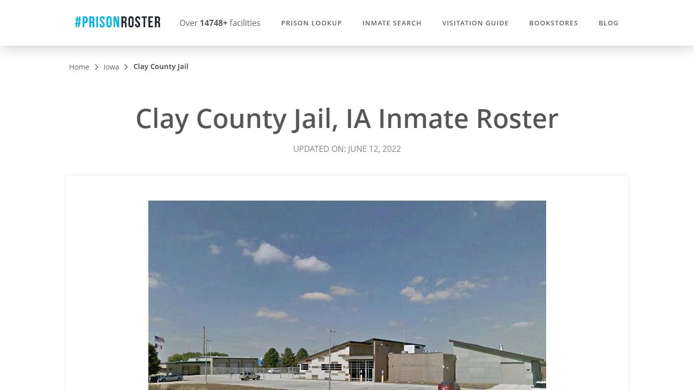 Clay County Jail, IA Inmate Roster - Prisonroster